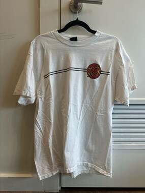 Santa Cruz Skateboards Japanese Red Dot Logo White T-Shirt